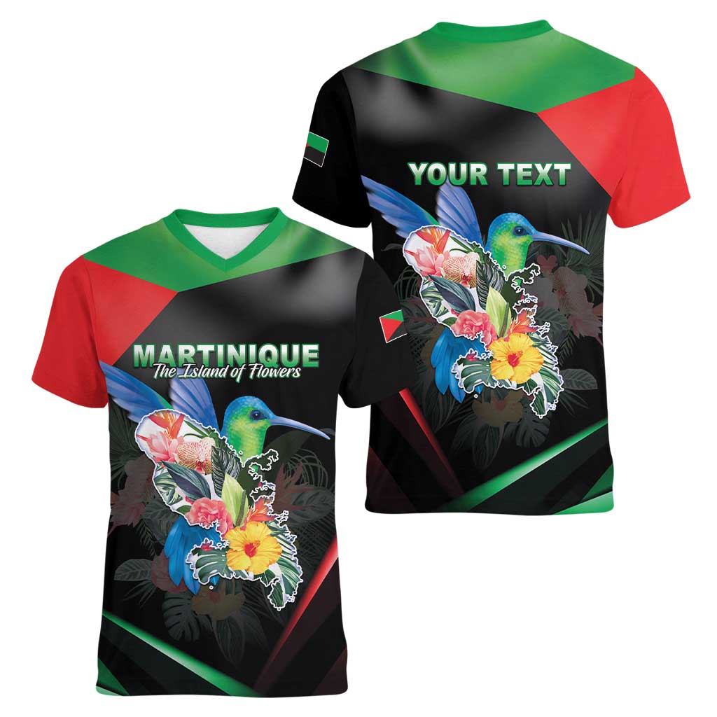 Personalized Martinique Women V-Neck T-Shirt The Island Of Flowers