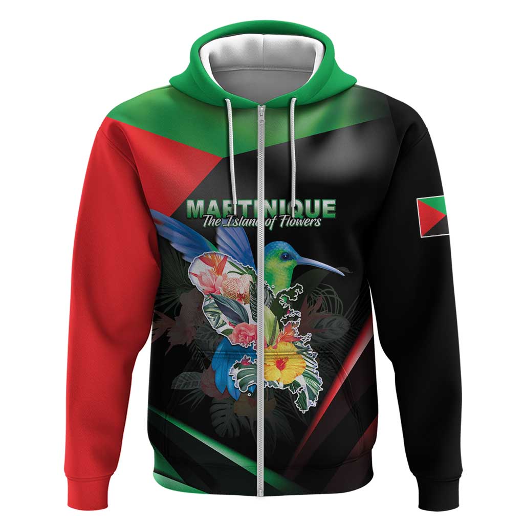 Personalized Martinique Zip Hoodie The Island Of Flowers