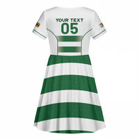 Custom Zimbabwe Sables Rugby Kid Short Sleeve Dress Sporty Style