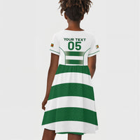 Custom Zimbabwe Sables Rugby Kid Short Sleeve Dress Sporty Style