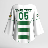 Custom Zimbabwe Sables Rugby Kimono Sleeve Blouse Sporty Style