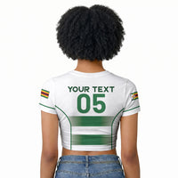 Custom Zimbabwe Sables Rugby Raglan Cropped T shirt Sporty Style