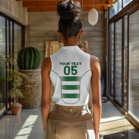 Custom Zimbabwe Sables Rugby Women Sleeveless Polo Shirt Sporty Style