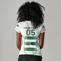 Custom Zimbabwe Sables Rugby Women V-Neck T-Shirt Sporty Style