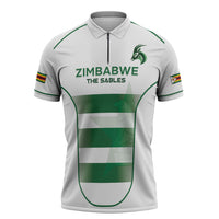 Custom Zimbabwe Sables Rugby Zipper Polo Shirt Sporty Style