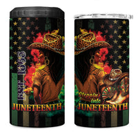 Steppin' into Juneteenth 1865 4 in 1 Can Cooler Tumbler Melanin Cowgirl Grunge Style