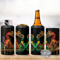 Steppin' into Juneteenth 1865 4 in 1 Can Cooler Tumbler Melanin Cowgirl Grunge Style