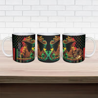 Steppin' into Juneteenth 1865 Ceramic Mug Melanin Cowgirl Grunge Style
