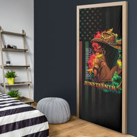 Steppin' into Juneteenth 1865 Door Cover Melanin Cowgirl Grunge Style
