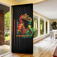 Steppin' into Juneteenth 1865 Door Cover Melanin Cowgirl Grunge Style