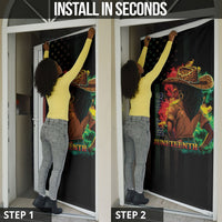 Steppin' into Juneteenth 1865 Door Cover Melanin Cowgirl Grunge Style