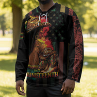 Steppin' into Juneteenth 1865 Hockey Jersey Melanin Cowgirl Grunge Style