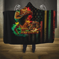 Steppin' into Juneteenth 1865 Hooded Blanket Melanin Cowgirl Grunge Style