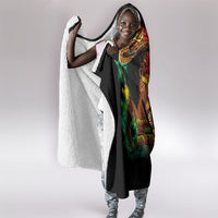 Steppin' into Juneteenth 1865 Hooded Blanket Melanin Cowgirl Grunge Style