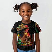 Steppin' into Juneteenth 1865 Kid T shirt Melanin Cowgirl Grunge Style