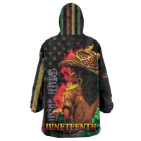 Steppin' into Juneteenth 1865 Kid Wearable Blanket Hoodie Melanin Cowgirl Grunge Style