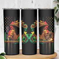Steppin' into Juneteenth 1865 Skinny Tumbler Melanin Cowgirl Grunge Style