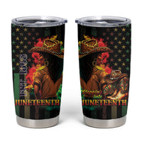 Steppin' into Juneteenth 1865 Tumbler Cup Melanin Cowgirl Grunge Style
