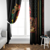Steppin' into Juneteenth 1865 Window Curtain Melanin Cowgirl Grunge Style