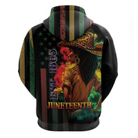 Steppin' into Juneteenth 1865 Zip Hoodie Melanin Cowgirl Grunge Style