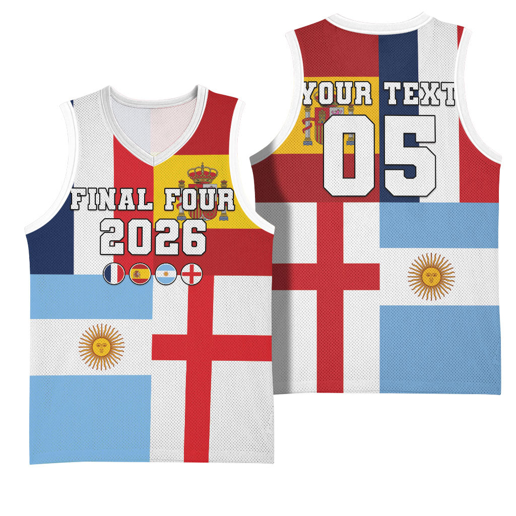 Custom World Football 2026 Final Four Basketball Jersey One Field One Dream