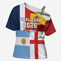 Custom World Football 2026 Final Four Cross Shoulder Shirt One Field One Dream