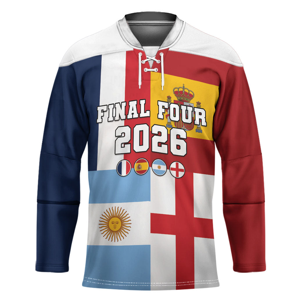 Custom World Football 2026 Final Four Hockey Jersey One Field One Dream