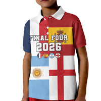 Custom World Football 2026 Final Four Kid Polo Shirt One Field One Dream