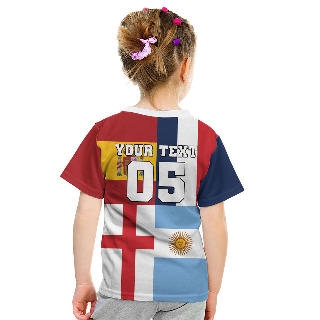 Custom World Football 2026 Final Four Kid T Shirt One Field One Dream