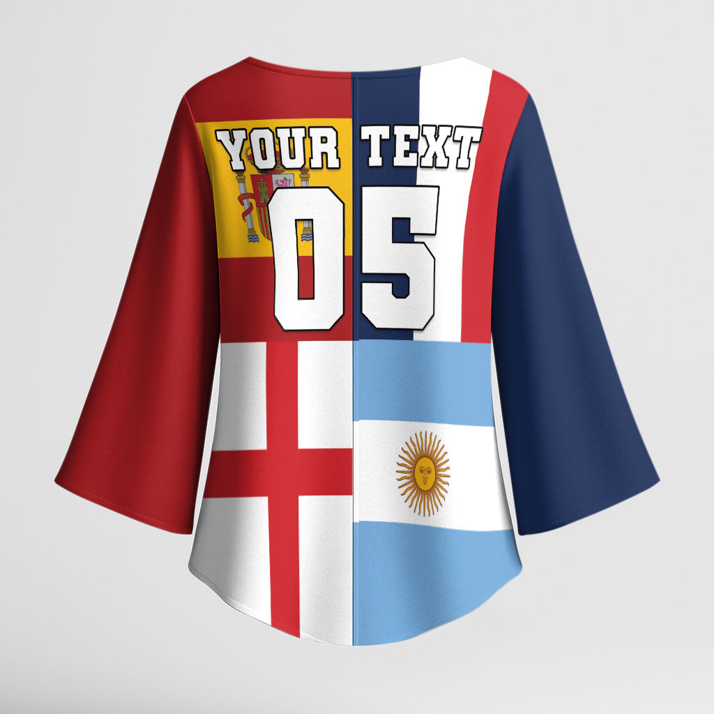 Custom World Football 2026 Final Four Kimono Sleeve Blouse One Field One Dream
