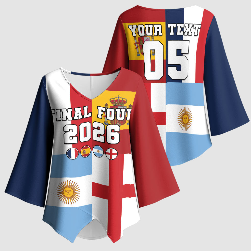 Custom World Football 2026 Final Four Kimono Sleeve Blouse One Field One Dream