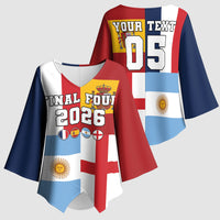 Custom World Football 2026 Final Four Kimono Sleeve Blouse One Field One Dream