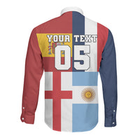 Custom World Football 2026 Final Four Long Sleeve Button Shirt One Field One Dream