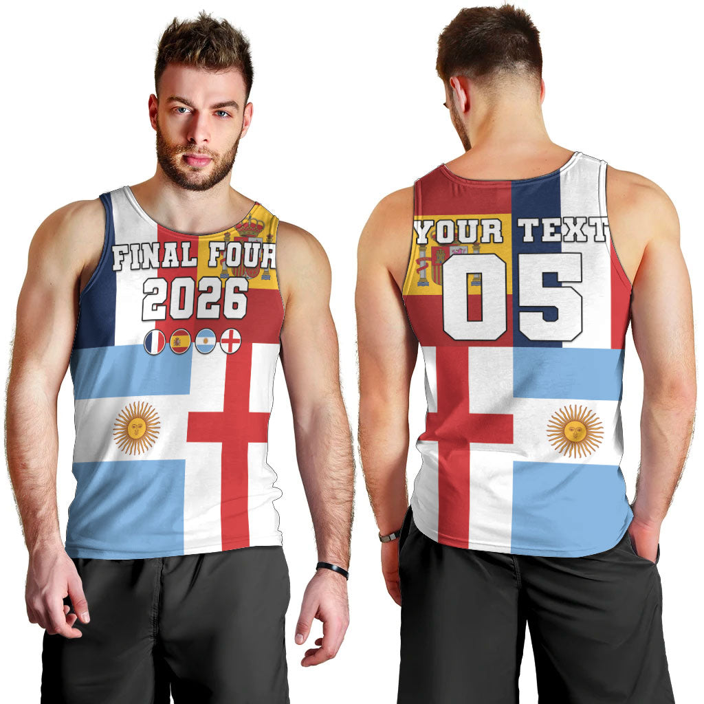 Custom World Football 2026 Final Four Men Tank Top One Field One Dream