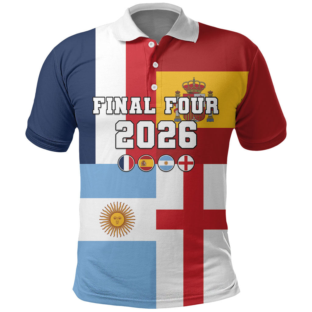 Custom World Football 2026 Final Four Polo Shirt One Field One Dream
