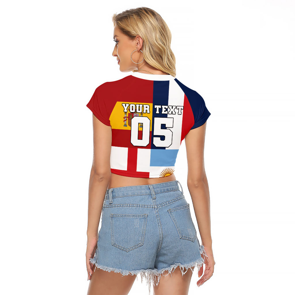 Custom World Football 2026 Final Four Raglan Cropped T Shirt One Field One Dream