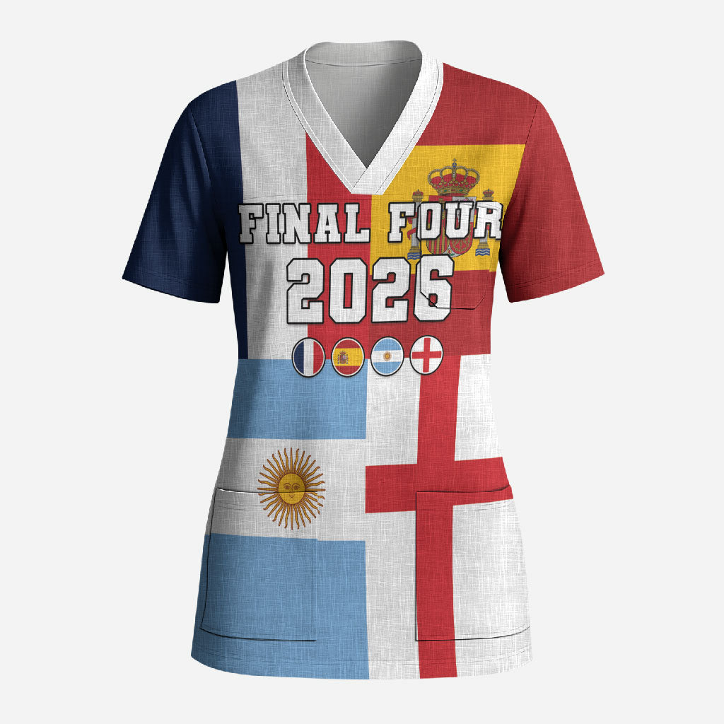 Custom World Football 2026 Final Four Scrub Top One Field One Dream