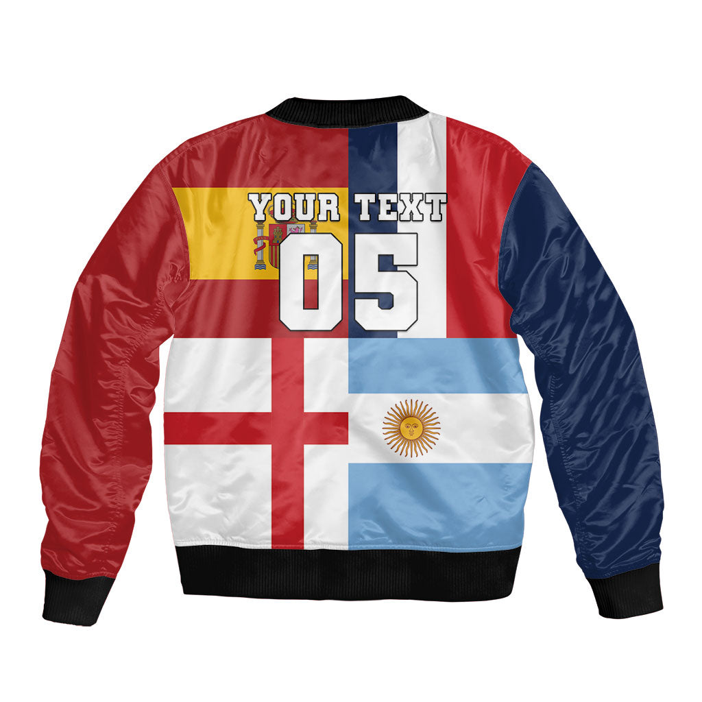 Custom World Football 2026 Final Four Sleeve Zip Bomber Jacket One Field One Dream