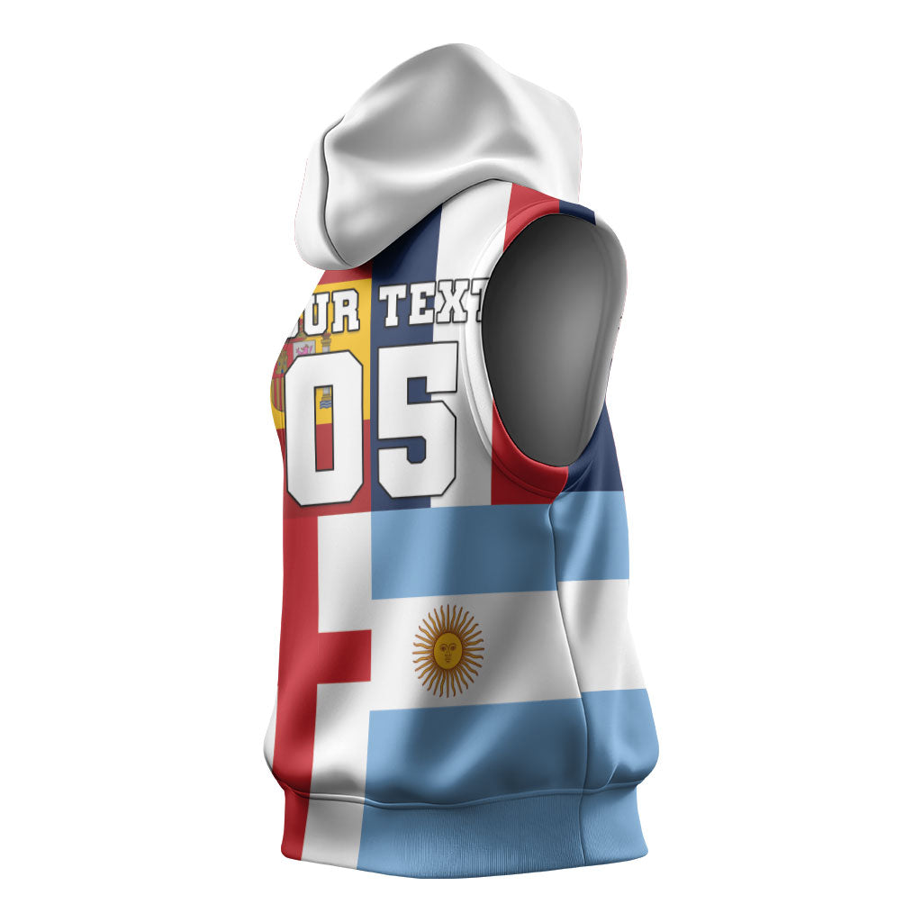 Custom World Football 2026 Final Four Sleeveless Hoodie One Field One Dream