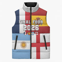 Custom World Football 2026 Final Four Sleeveless Puffer Jacket One Field One Dream