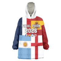 Custom World Football 2026 Final Four Wearable Blanket Hoodie One Field One Dream