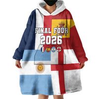 Custom World Football 2026 Final Four Wearable Blanket Hoodie One Field One Dream