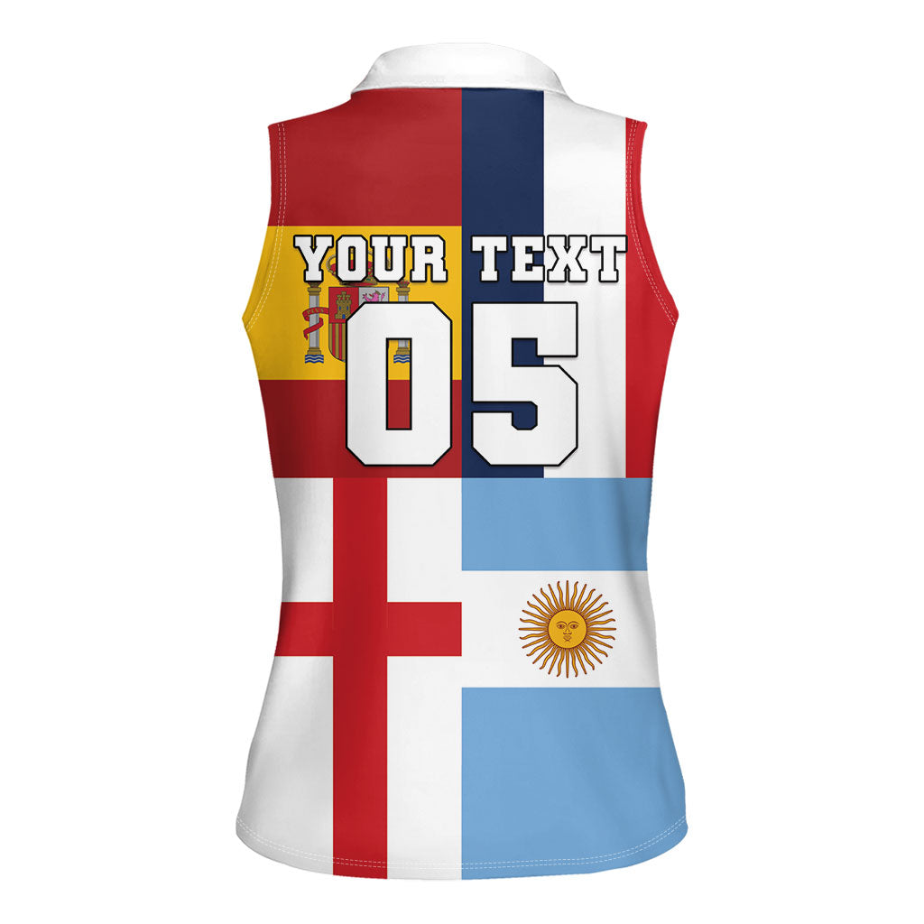 Custom World Football 2026 Final Four Women Sleeveless Polo Shirt One Field One Dream