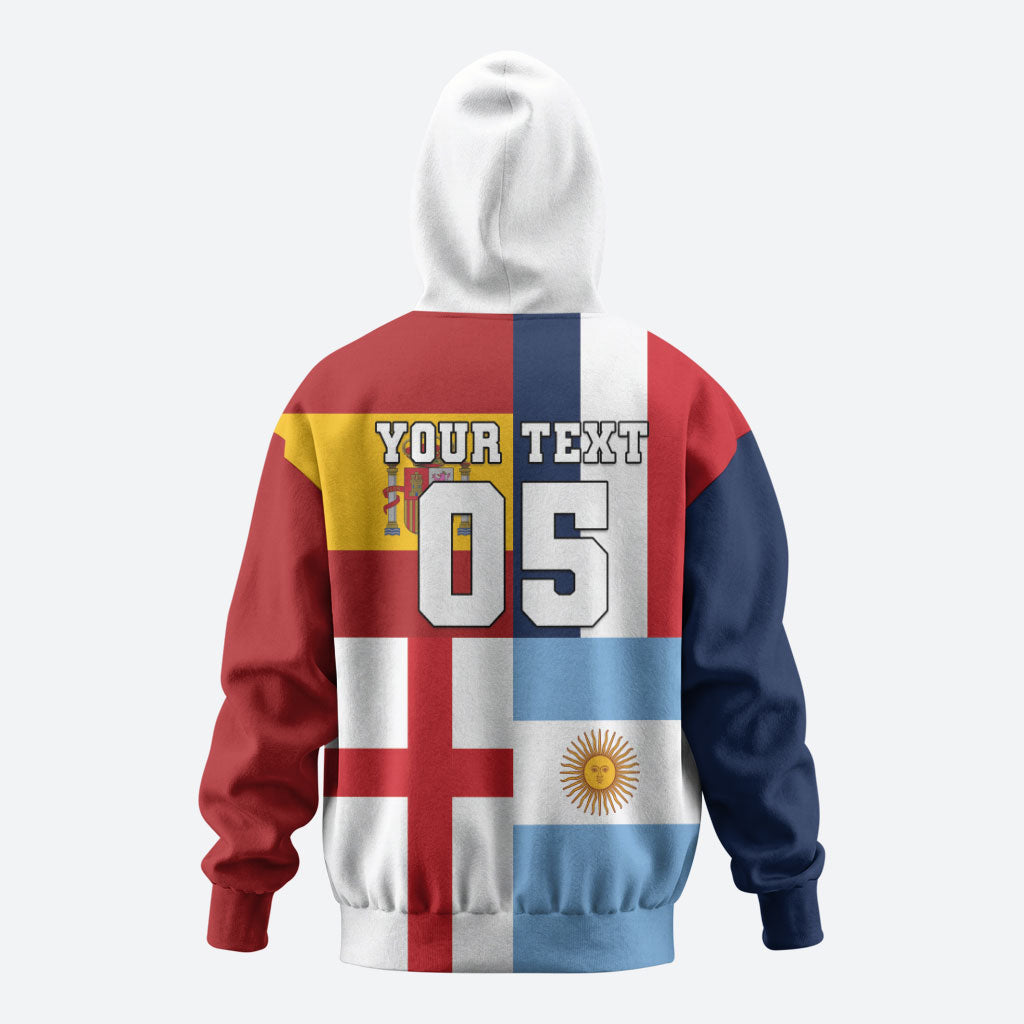 Custom World Football 2026 Final Four Zip Hoodie One Field One Dream