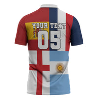Custom World Football 2026 Final Four Zipper Polo Shirt One Field One Dream