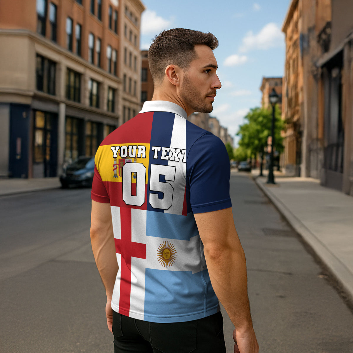 Custom World Football 2026 Final Four Zipper Polo Shirt One Field One Dream