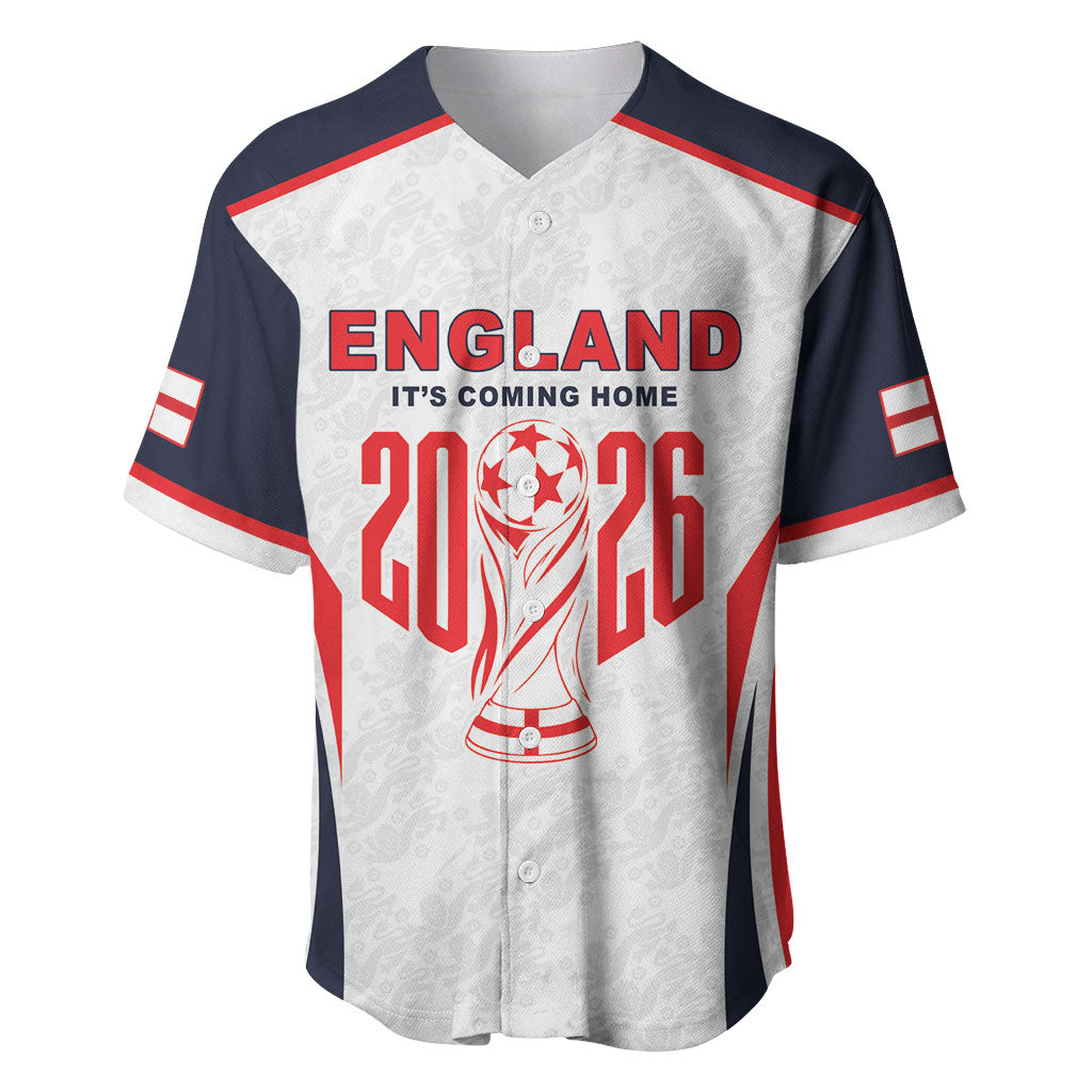 Custom World Football 2026 England Baseball Jersey Come On England