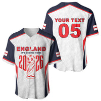 Custom World Football 2026 England Baseball Jersey Come On England