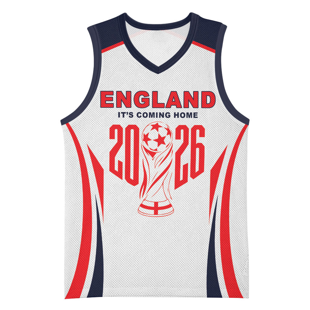 Custom World Football 2026 England Basketball Jersey Come On England