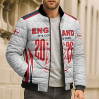 Custom World Football 2026 England Bomber Puffer Jacket Come On England